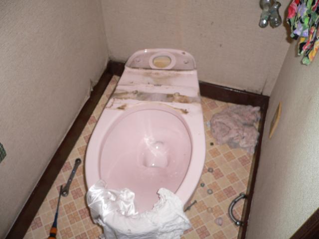 栃木小山 トイレ解体中
